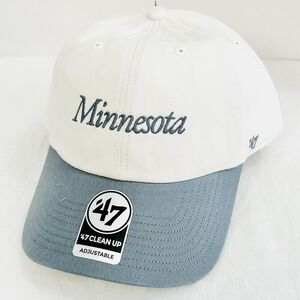 '47 Brand Minnesota Twins Foundation Script Clean Up Hat Cap Adjustable Beige